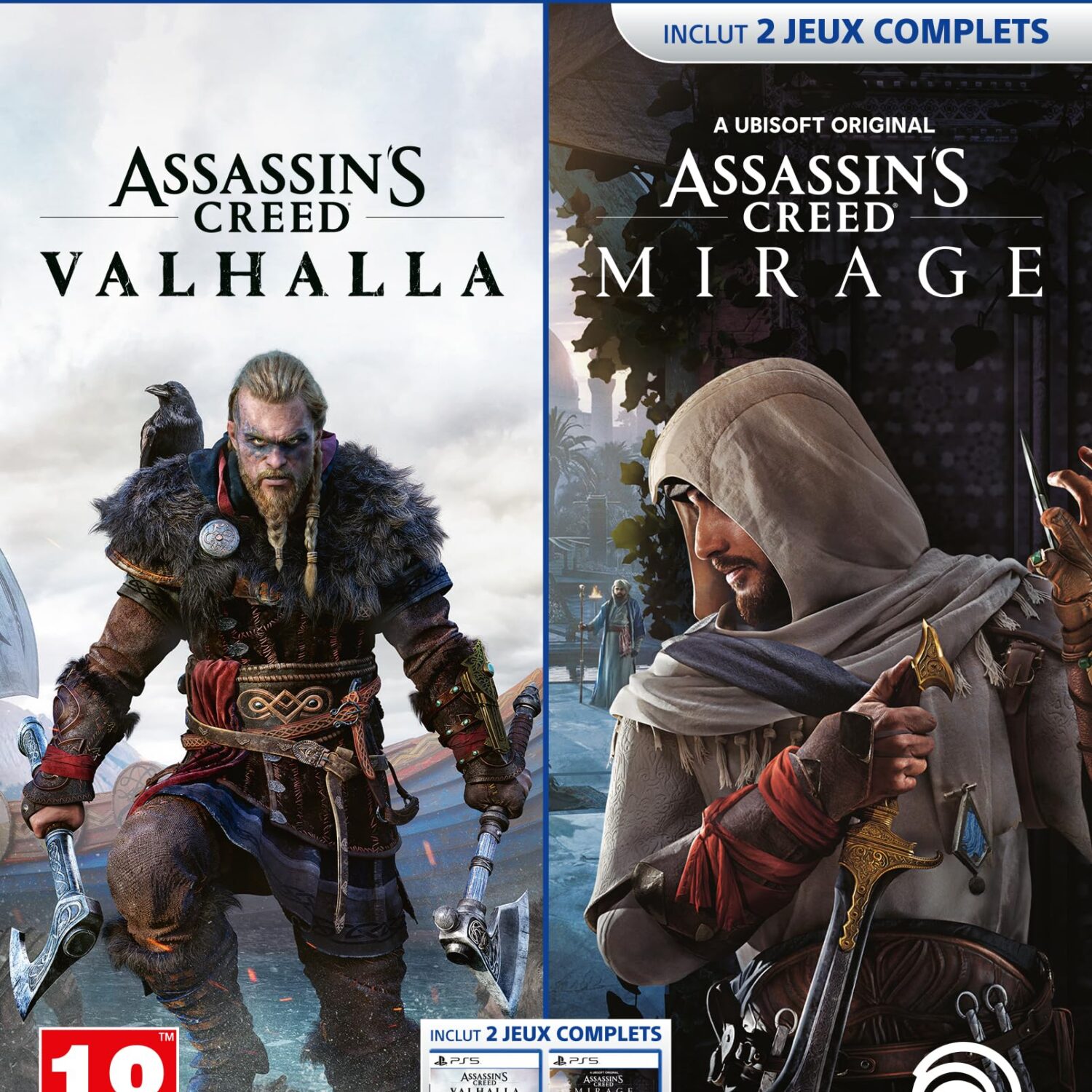 lote assassin's creed mirage y assassin's creed valhalla ps5